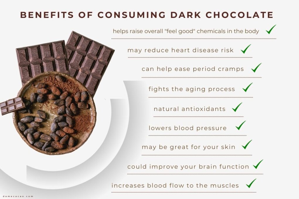 Chocolate dark benefits health eating healthy food good everyday bad science medical benefit cells will stress reduces choose board