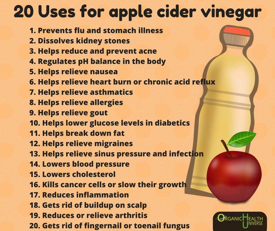 Apple cider vinegar benefits health uses choose board nausea relieve diet