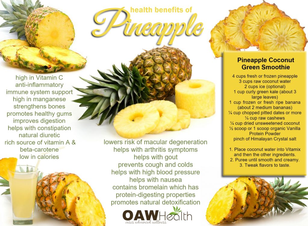 Pineapple benefits health vitamins nutrition