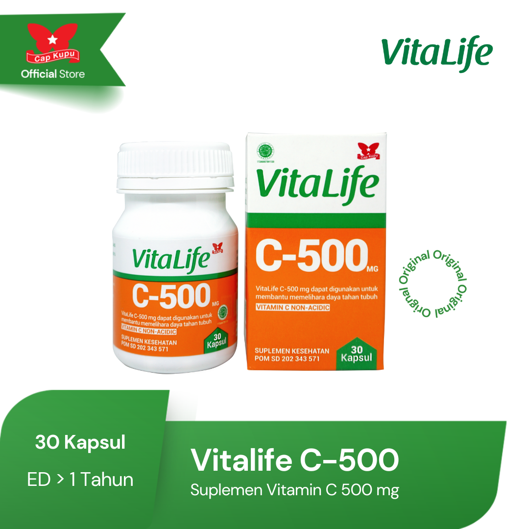 Vitalife c 500 vitamin untuk daya tahan tubuh